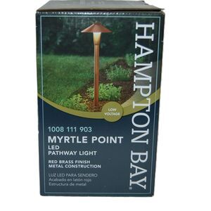 120 LUMEN RED BRASS LOW VOLTAGE LED WATERPROOF OUTDOOR LANDSCAPE PATH LIGHT NEW